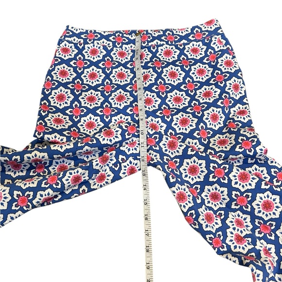 Boden Danby pull on trousers women’s 6P mosaic floral print blue pink‎ white - Picture 9 of 11